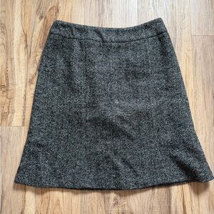Chadwicks Wool Blend Black and white Herringbone Skirt